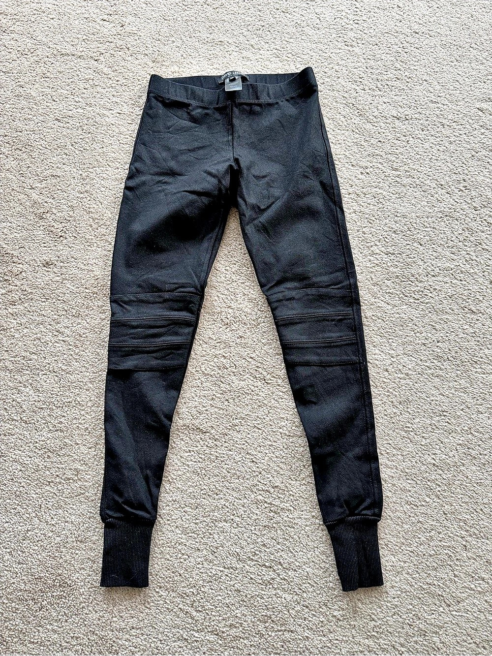 David Lerner Black Moto Leggings Size XS